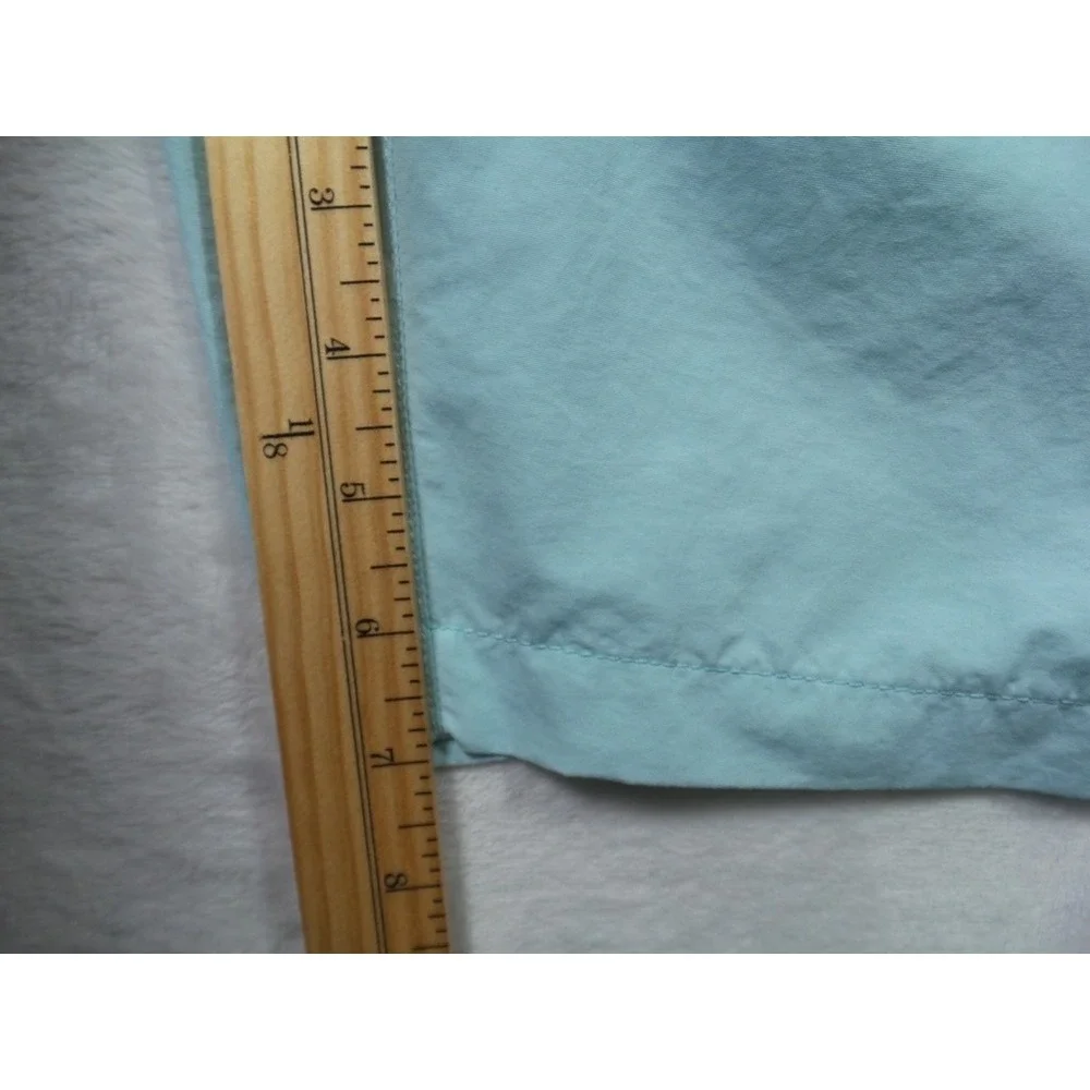 American Eagle Shorts Mens Large Blue Swim Trunks Zip Pockets Drawstring Stretch